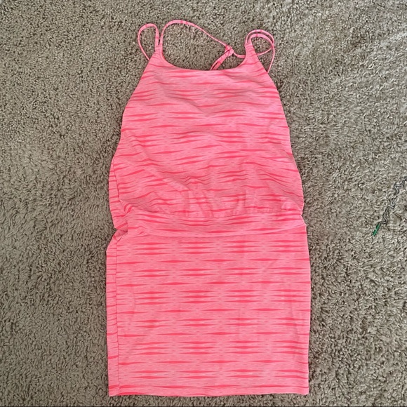 Athleta Ariel Venice Semor Swim Racerback Dress Coral Orange - Picture 1 of 6